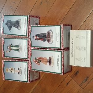 A Christmas Carol figurines and Christmas decor (read description)